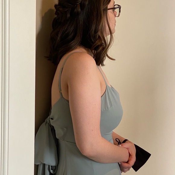 Lauren Tie Maxi Dress ~ Silver Sage Crisp Size Small Show Me Your Mumu - Picture 4 of 4